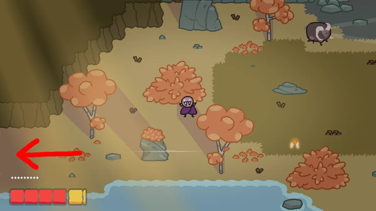 Vampy's Big Day Level 5 gnome location through the left room transition before the ram cave