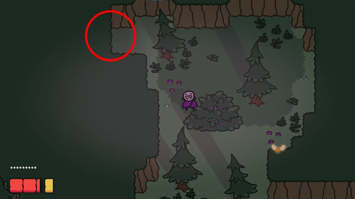 Vampy's Big Day Level 2 first gnome hidden path to the left of Barnaby