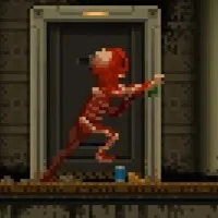 HOPE 01 player shooting a charging skinless enemy in the head
