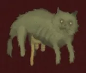 House 2 hostile Melody ghost raising wooden flute to attack inside dark bedroom