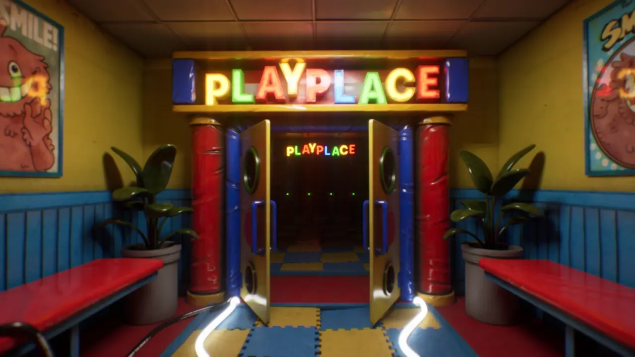 Subliminal game playplace puzzle solutions with colorful environment elements