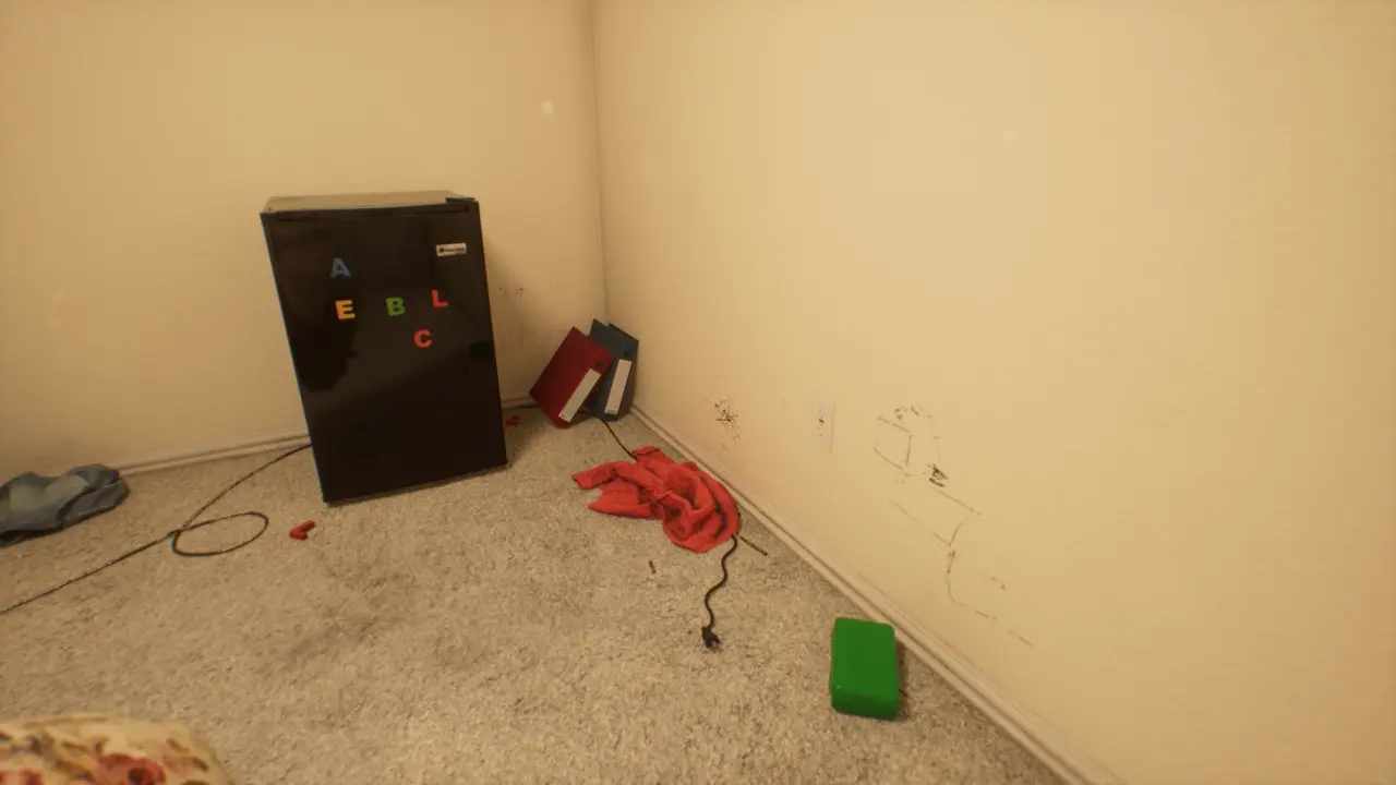Subliminal basement clock puzzle showing the time set to 5:35 on the wall clock