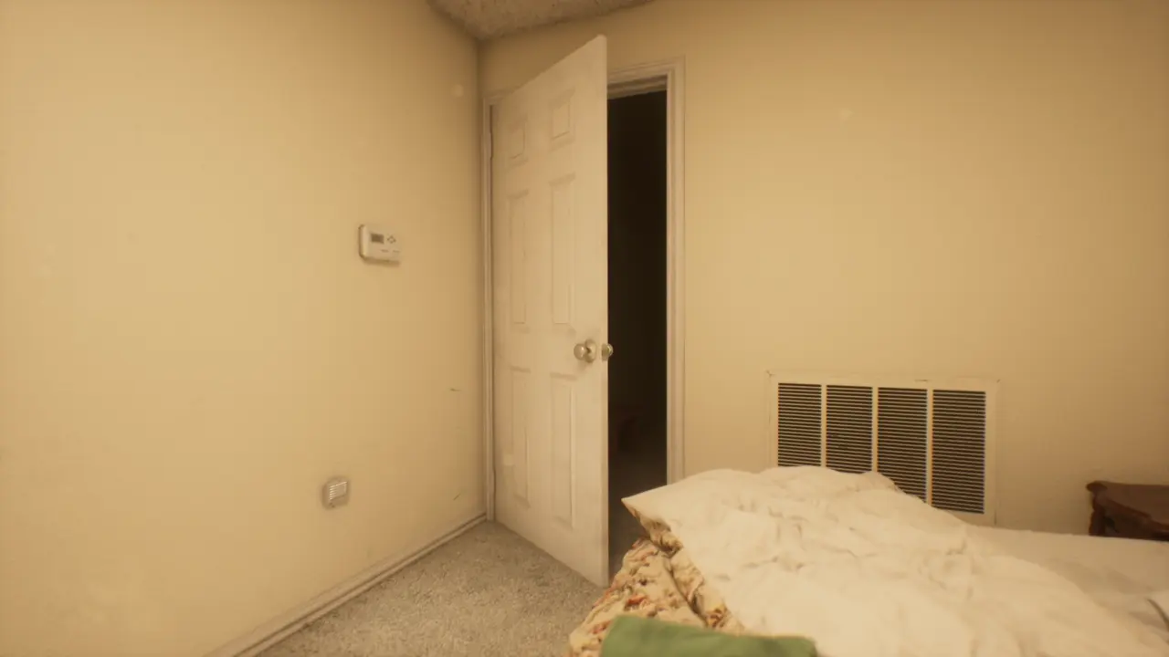 Subliminal basement puzzle exit door near stairway after completing the sequence