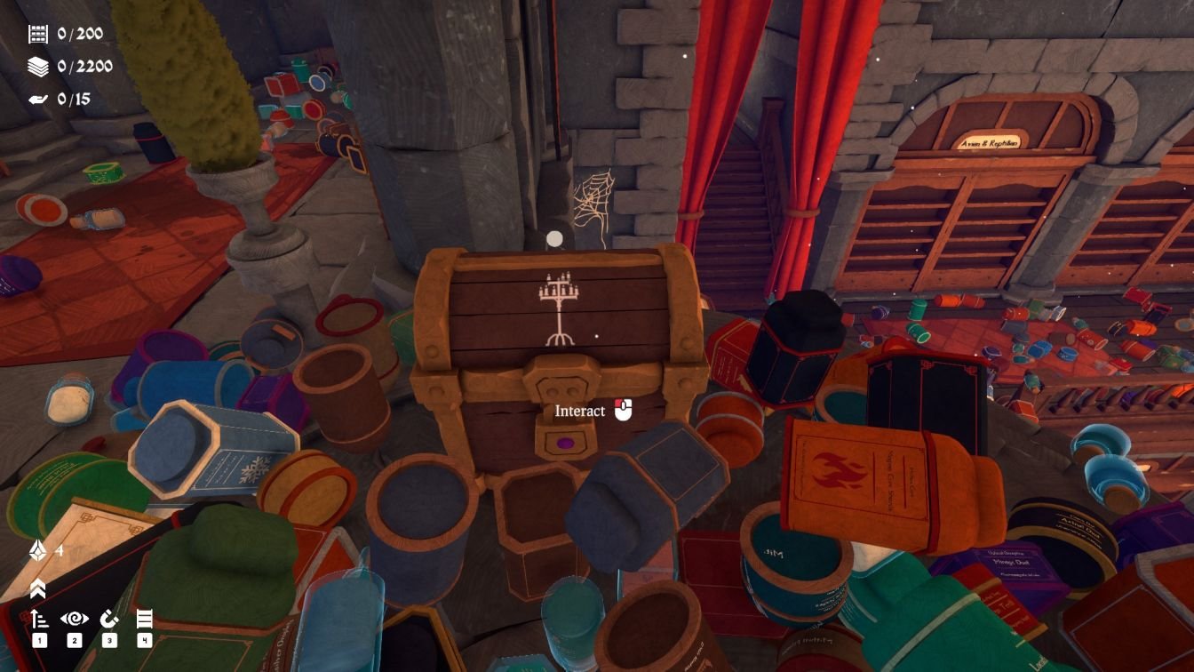 Wand & Order player opening chest to gain Dash power after using Double Jump