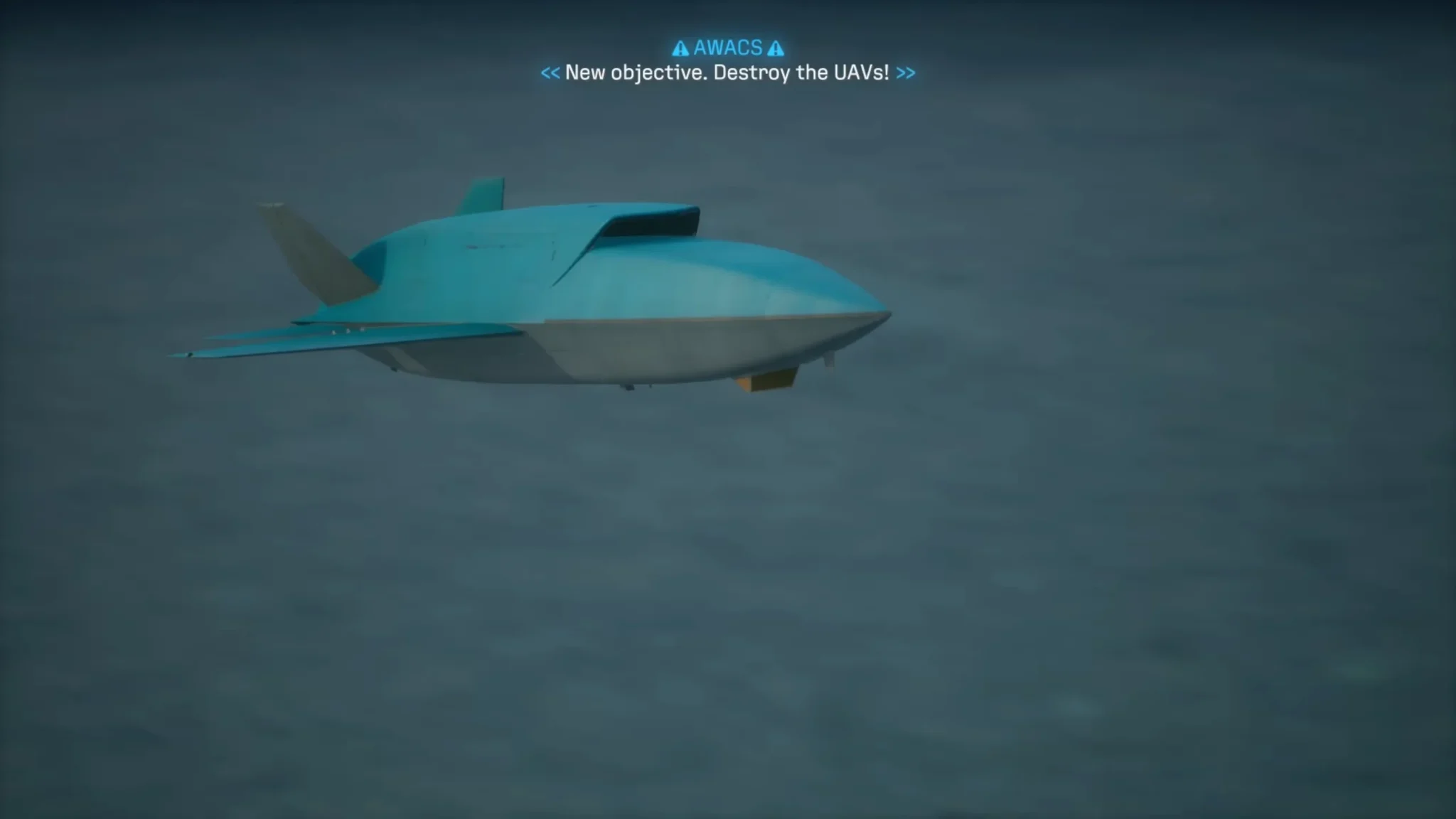 ace combat 8 mission 16 explosive UAVs launching change focus to UAVs and start climbing to higher altitude