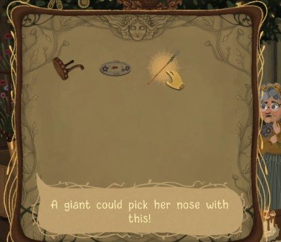 Allogloom inventory screen showing the crafted tool ready to use on the stool’s missing leg.