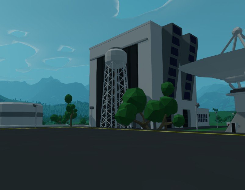 Approximately Up Earth base tall assembly structure near water tower in daytime