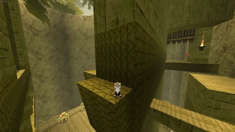 ATLYSS gameplay showing opened gate with a single lit torch at Crescent Keep