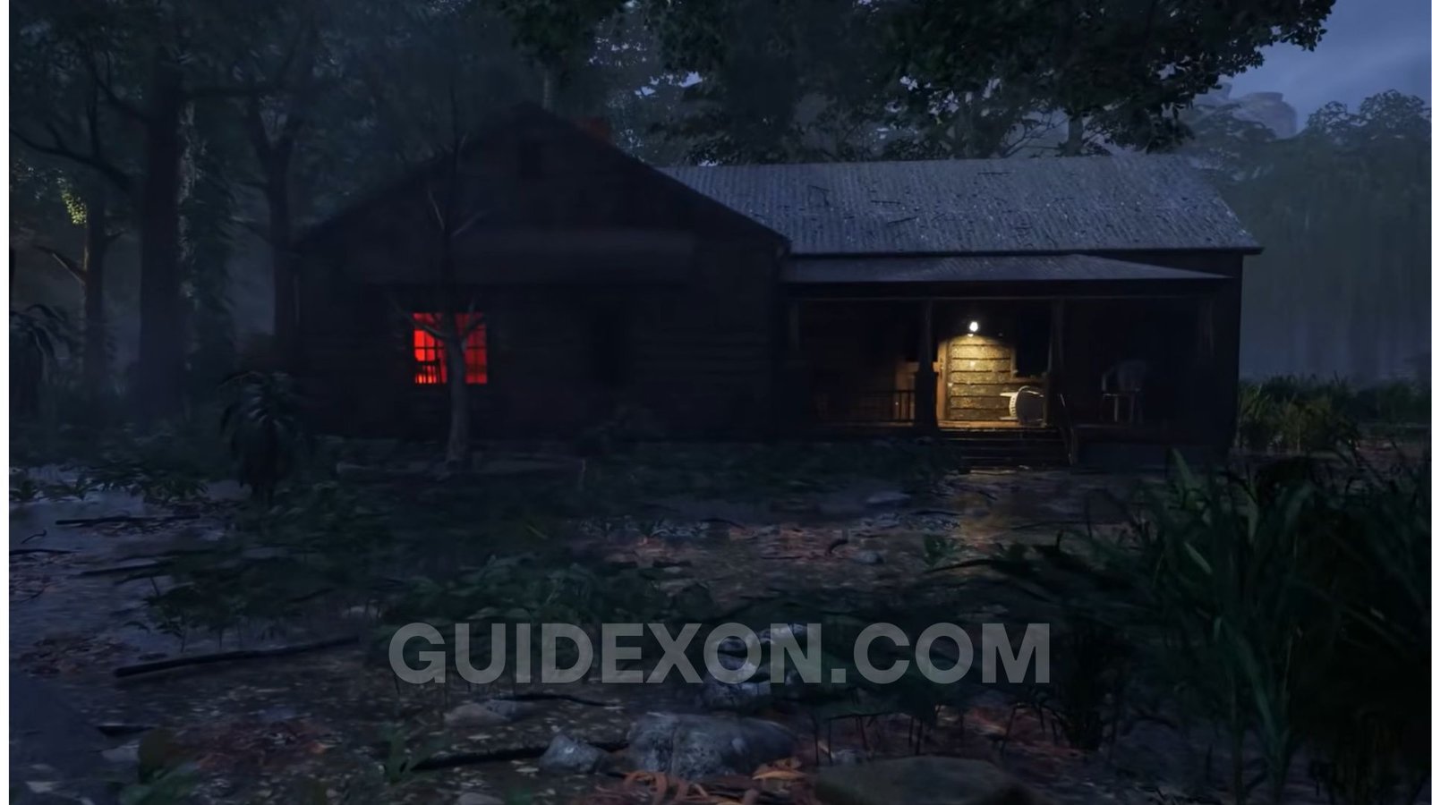Clawed caretaker's house exterior showing main gate access card location