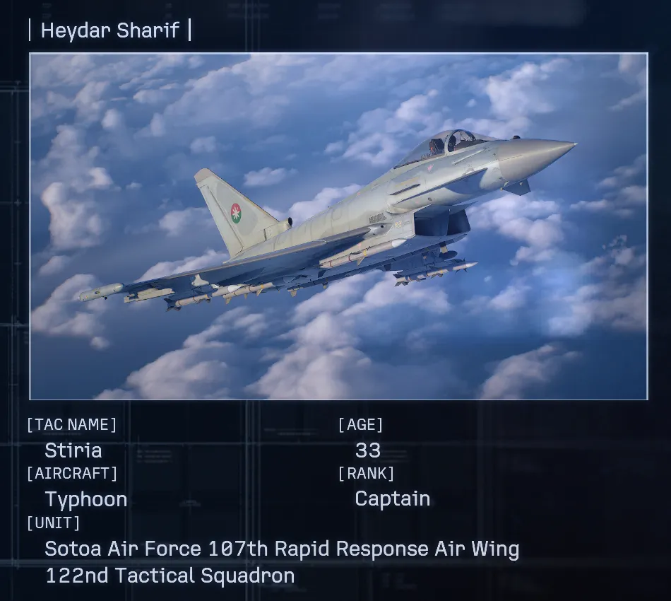 enemy ace pilot isshahk akcura lucidius east spawn ace combat 8 mission 26 crossing fleets