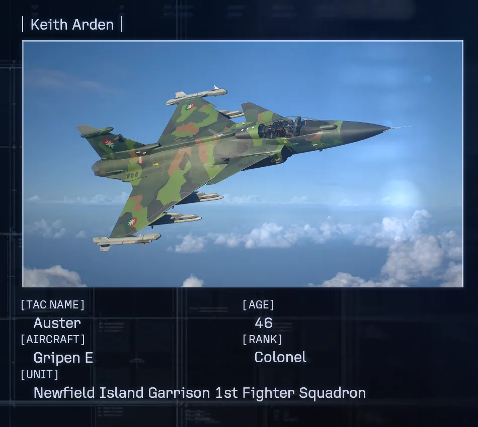 enemy ace pilot keith arden auster hidden tunnel spawn ace combat 8 fall of numbered fleets mission
