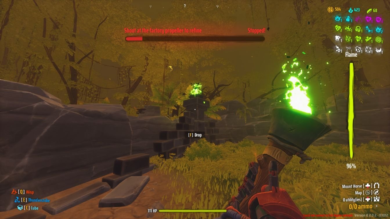 green torch location in far far west jungle near right temple