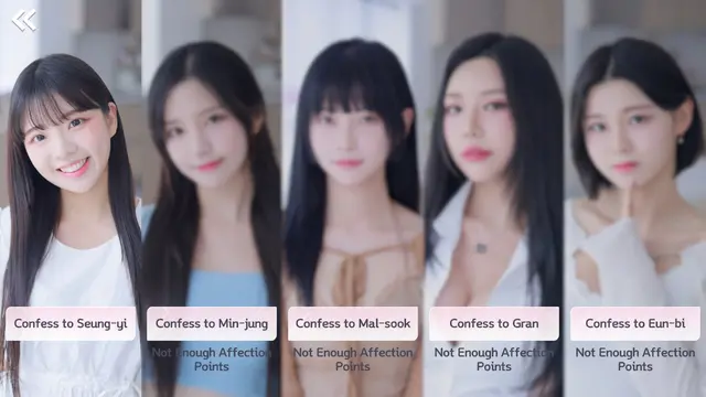 Five Hearts Under One Roof Chapter 6 key dialogue options including Kiss Her and the Confession scene
