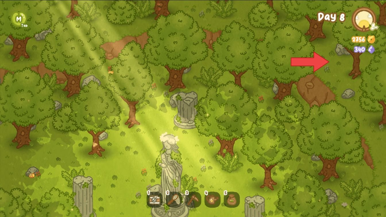Frog Island Garden Shrine Coral Pearl dig location with exact spot highlighted