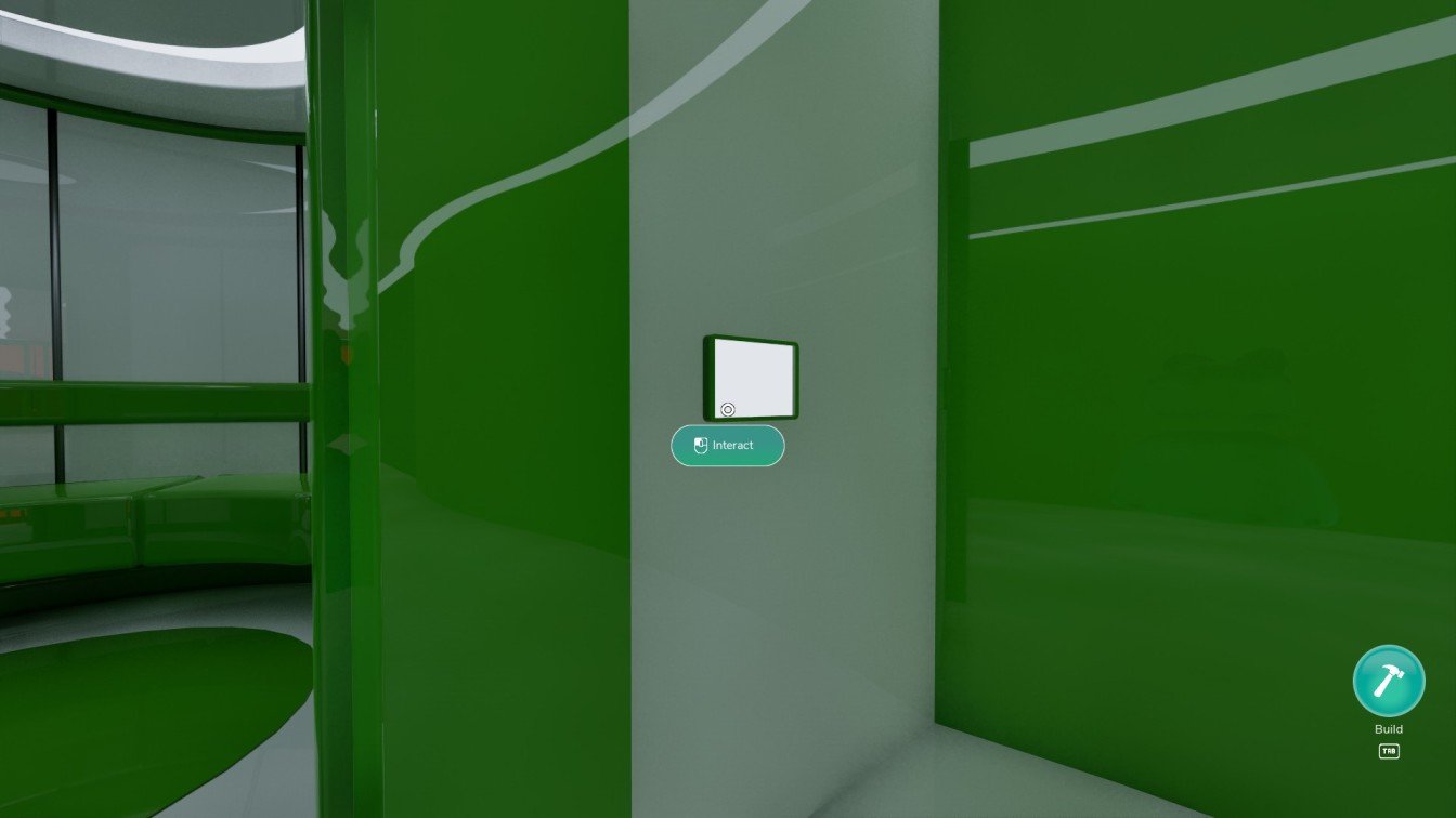 Fruiger Home small interactive settings screen near entrance elevator wall