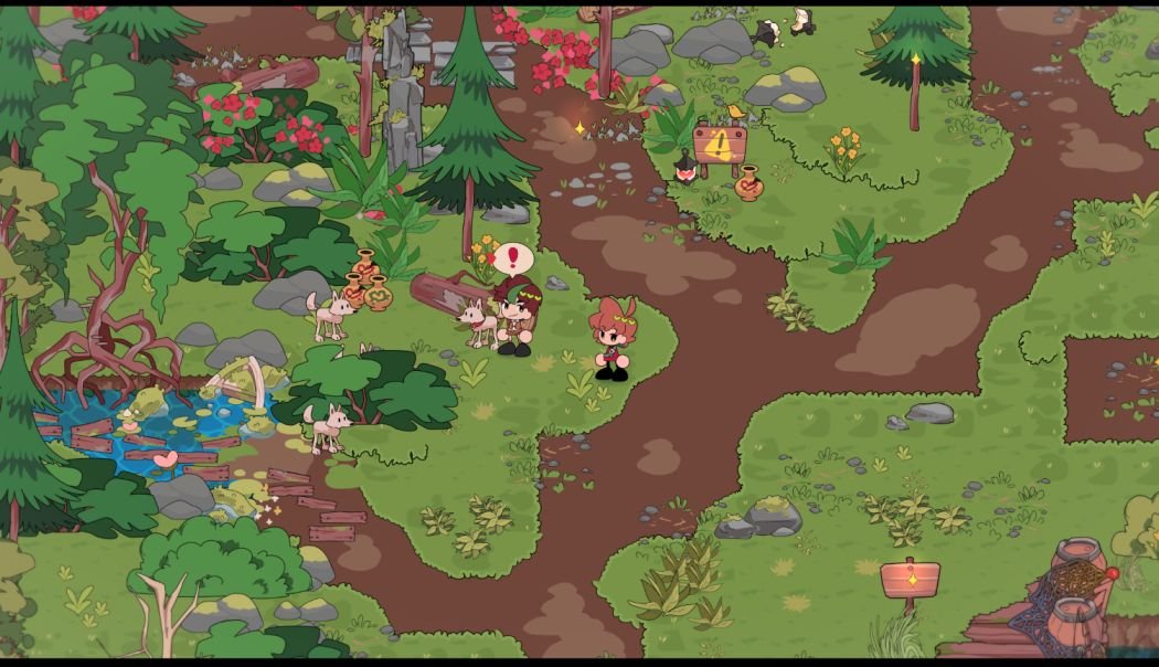 Image shows Joel and wolf taming encounter initiating Route 4.