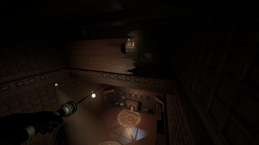 Invokyr hidden room with platforming leading to the safe above the game room