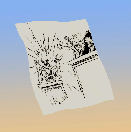 HoloTrials Case Covered showing Mumei’s Doodle evidence in Trial Day 2 courtroom
