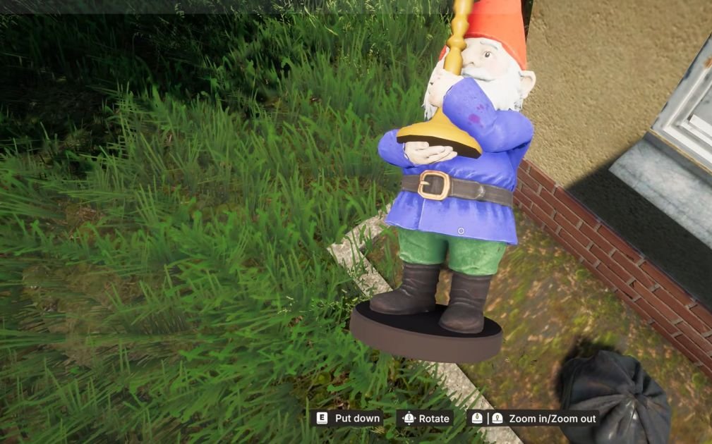 Low-Budget Repairs garden gnomes hiding numbers for second door lock code