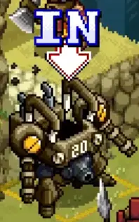 Metal Slug Tactics Slugnoid Vulcan cannon firing stats display
