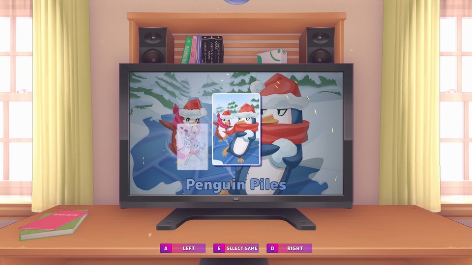 MiSide Christmas Costume unlocked after winning Penguin Piles mini-game twice in Things Get Weird chapter