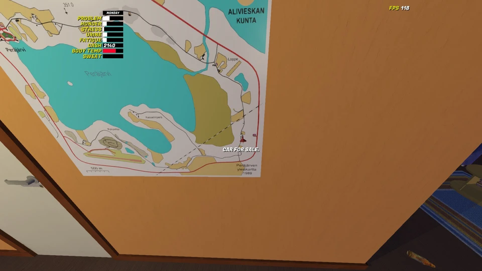 My Winter Car screenshot showing player initiating call to new car owner in-game