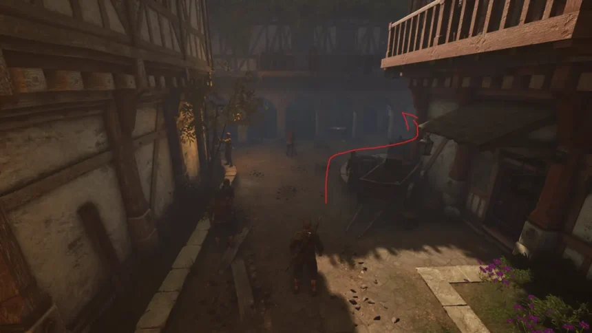 Of Ash and Steel city entrance guards demanding 200 gold to enter near tavern stairs