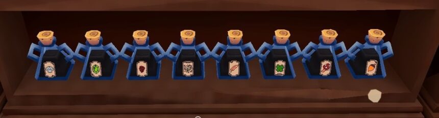 Shelve the Potions! reagents puzzle using price documents to determine correct potion order.
