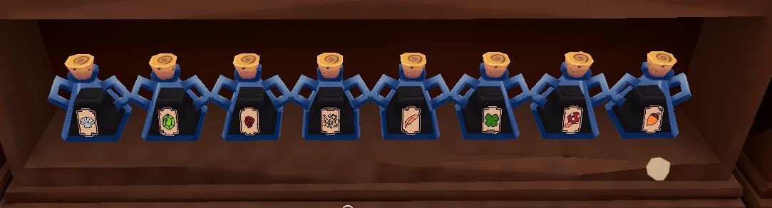 Shelve the Potions! reagents puzzle using price documents to determine correct potion order.