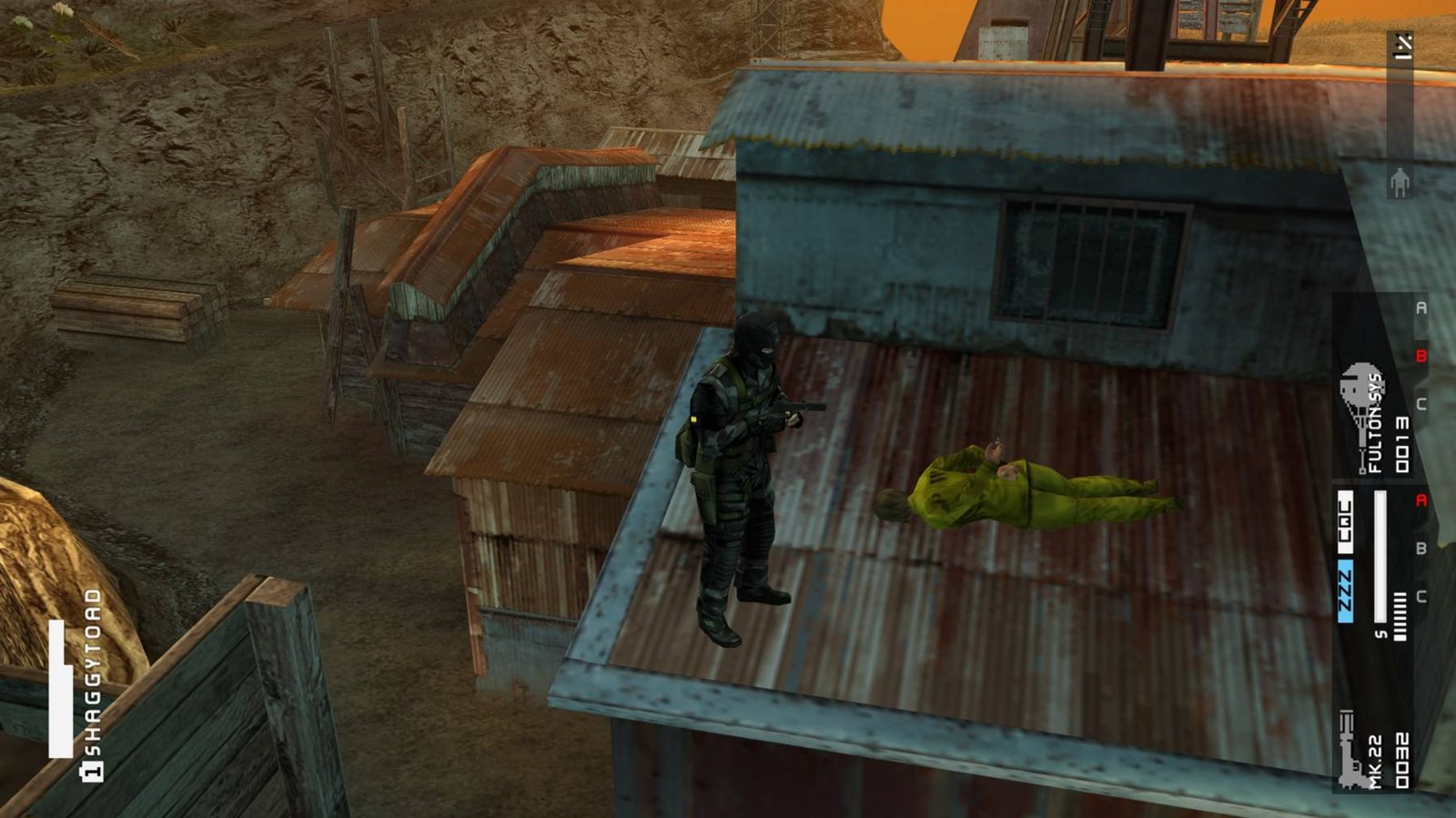 Head over to the Bananal Fruta de Oro: Sorting Shed ; continue inside until reaching the last shed where you'll find the POW tied up.