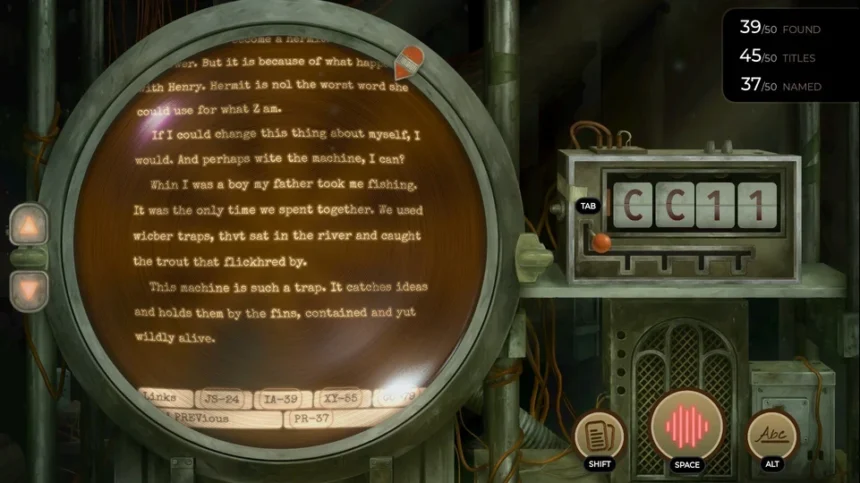 tr-49 game interface showing the TR-49 Codes section and nearby guide links