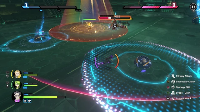 tribe nine shark charging beam attack with player dodging right